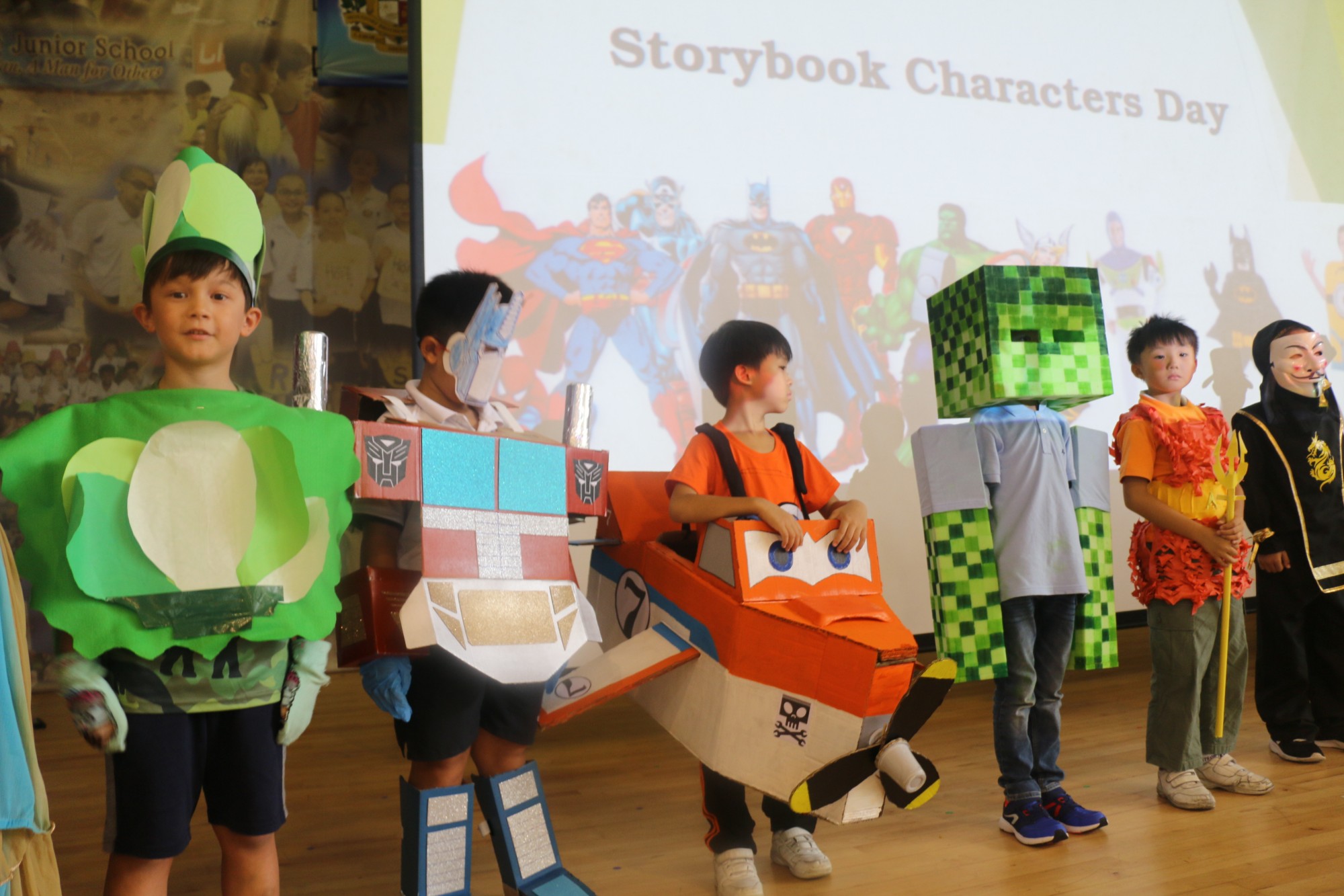 Boys dressed up as their favourite storybook character.JPG